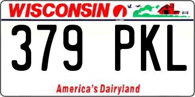 WI license plate 379PKL
