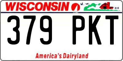 WI license plate 379PKT