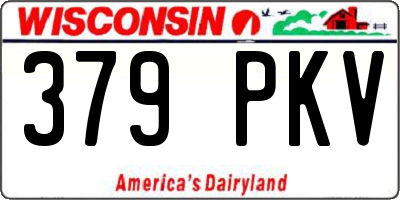 WI license plate 379PKV