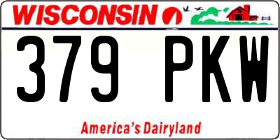 WI license plate 379PKW