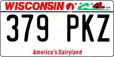 WI license plate 379PKZ