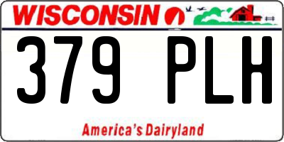 WI license plate 379PLH