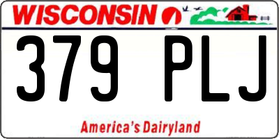 WI license plate 379PLJ