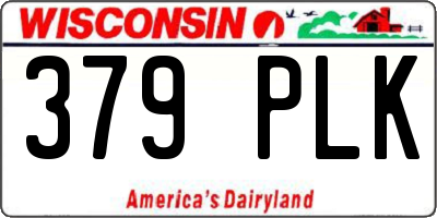 WI license plate 379PLK