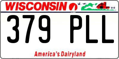WI license plate 379PLL
