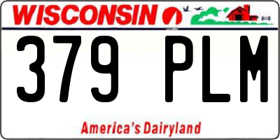 WI license plate 379PLM
