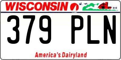 WI license plate 379PLN