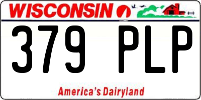 WI license plate 379PLP