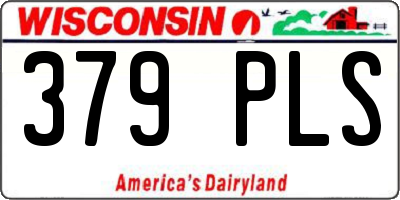 WI license plate 379PLS