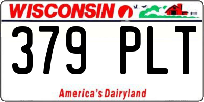 WI license plate 379PLT