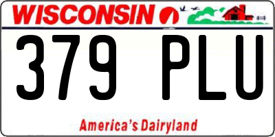 WI license plate 379PLU
