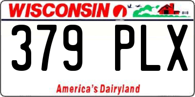 WI license plate 379PLX