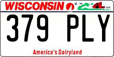 WI license plate 379PLY