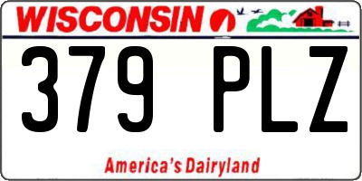 WI license plate 379PLZ