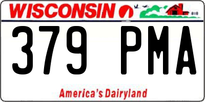 WI license plate 379PMA