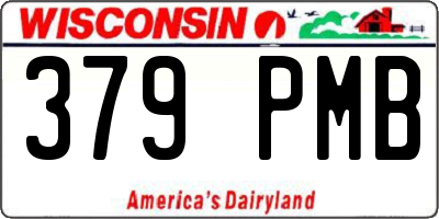 WI license plate 379PMB