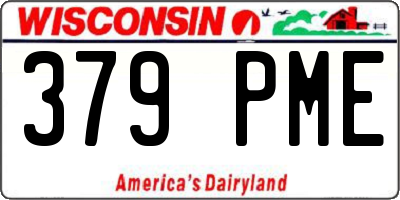 WI license plate 379PME