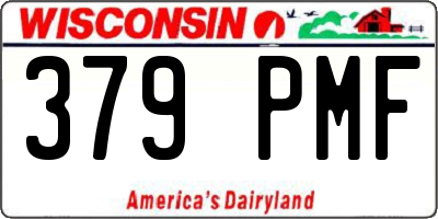 WI license plate 379PMF