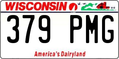 WI license plate 379PMG