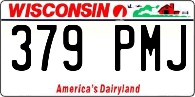 WI license plate 379PMJ