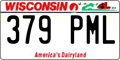 WI license plate 379PML