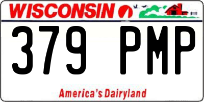 WI license plate 379PMP