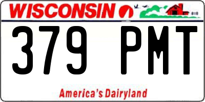 WI license plate 379PMT