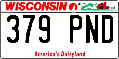 WI license plate 379PND