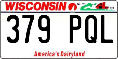 WI license plate 379PQL