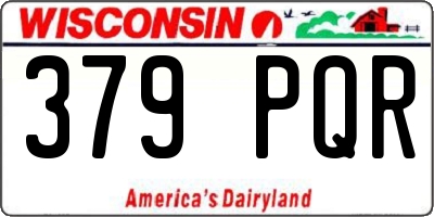 WI license plate 379PQR