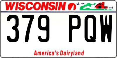 WI license plate 379PQW