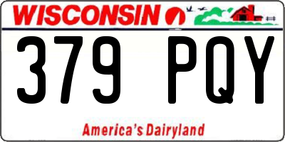 WI license plate 379PQY