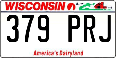 WI license plate 379PRJ