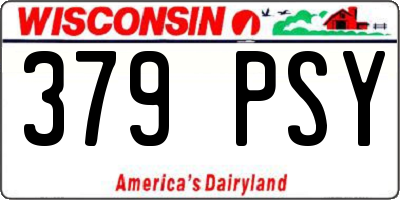 WI license plate 379PSY