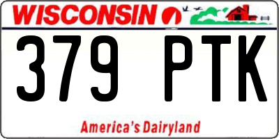 WI license plate 379PTK