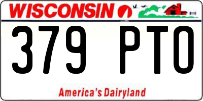 WI license plate 379PTO