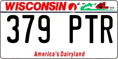 WI license plate 379PTR