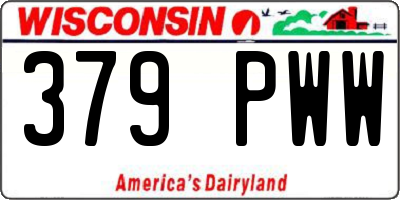 WI license plate 379PWW