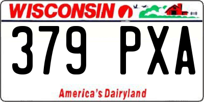 WI license plate 379PXA