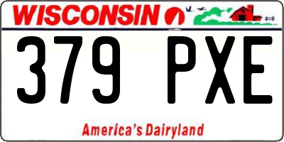 WI license plate 379PXE