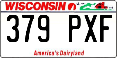 WI license plate 379PXF