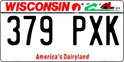 WI license plate 379PXK