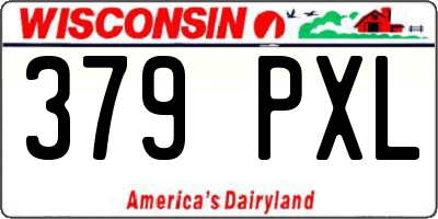 WI license plate 379PXL