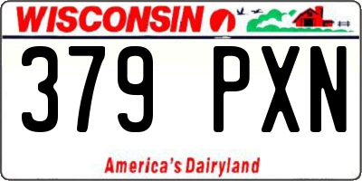 WI license plate 379PXN