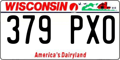 WI license plate 379PXO