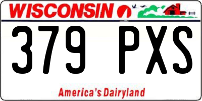 WI license plate 379PXS