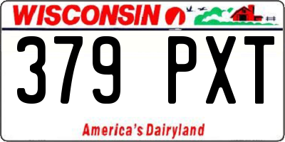 WI license plate 379PXT