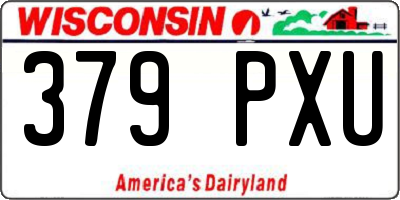 WI license plate 379PXU
