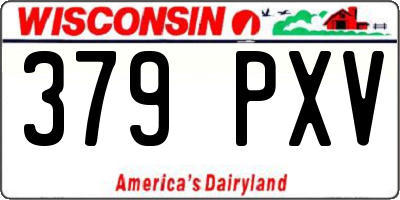 WI license plate 379PXV