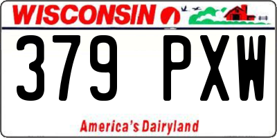 WI license plate 379PXW